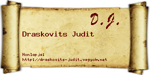 Draskovits Judit névjegykártya